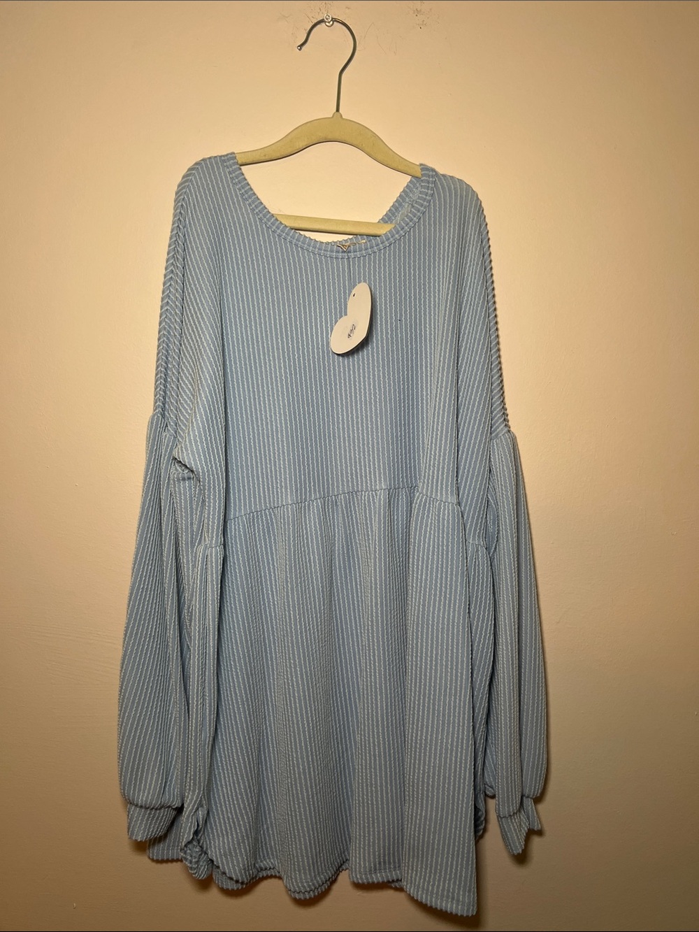 Hayden Girls Light Blue Ribbed Babydoll Sweater Dress